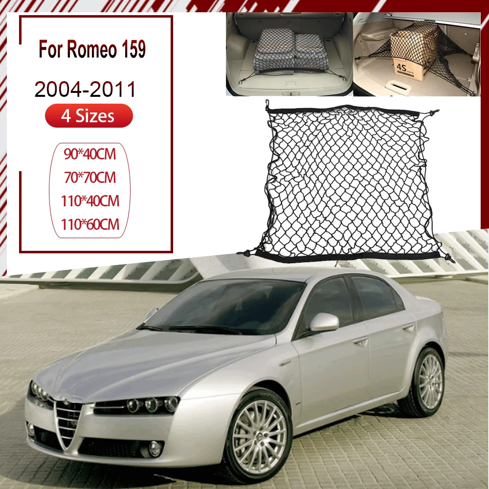 

For Alfa Romeo 159 2004-2011 2005 Boot Trunk Nets Mesh Rear Back Cargo Trunk Storage Organizer Luggage Net Parts Car Accessories