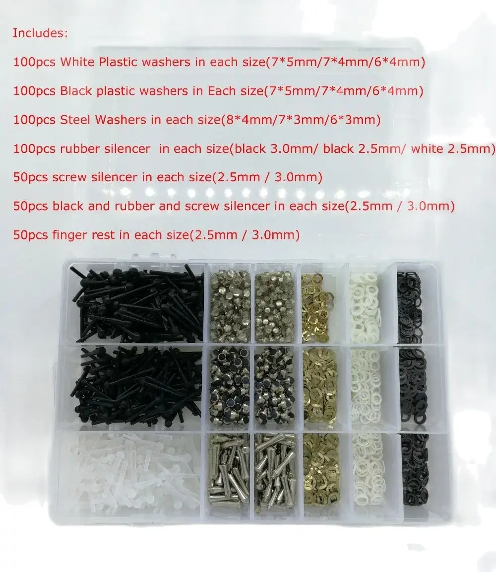 1500pcs/lot hair scissor parts Scissors Repair kits accessories including bumpers/finger rests/washer