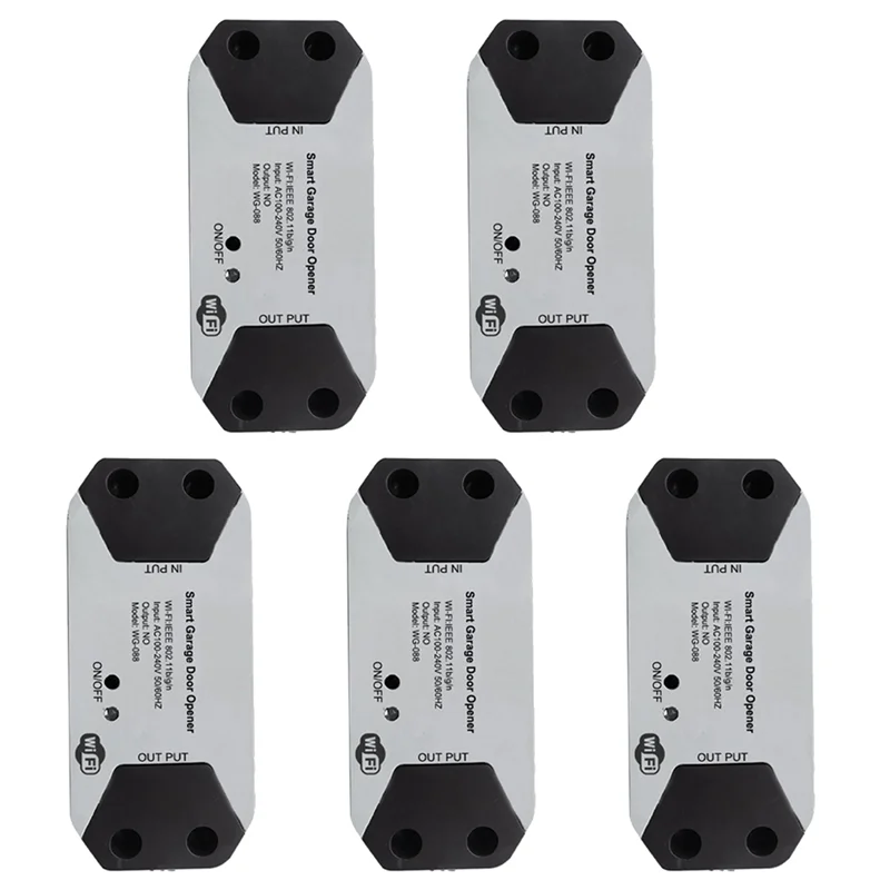 ABKQ-5X Wifi Switch Smart Garage Door Opener Controller Work With Google Smartlife/Tuya APP Control No Hub Require,EU Plug