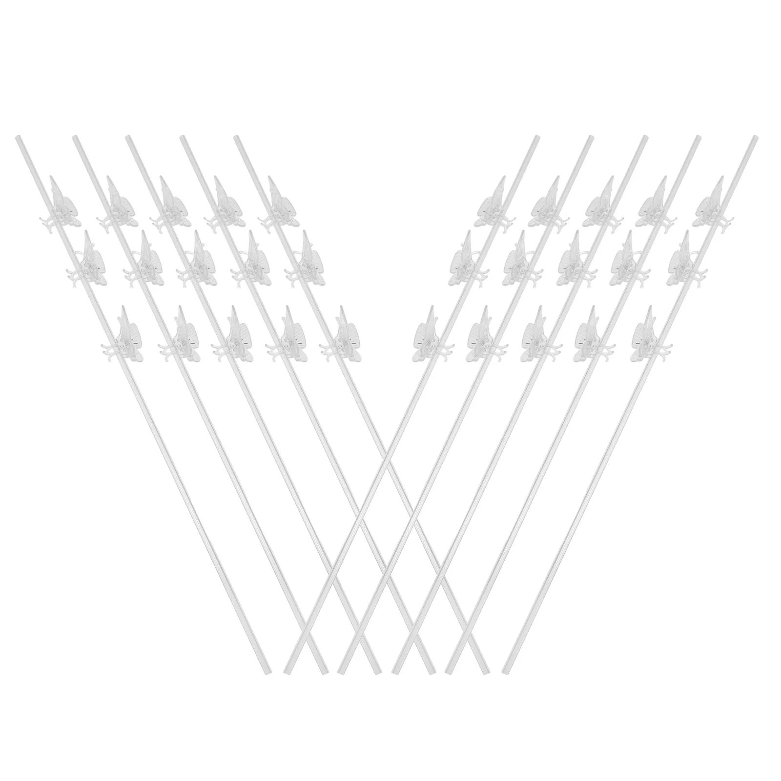 

1Set Transparent Plastic Plant Stakes Stem Support Pole Garden Climbing Scaffold Flower Support Frame for Potted Plant