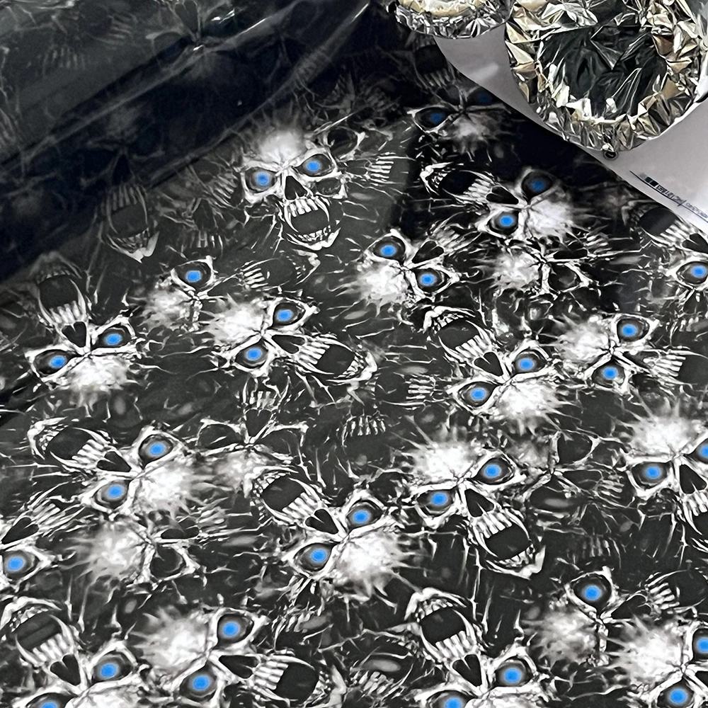 

Width 50CM Water Transfer Printing Film 20 Meters Blue Eye Skull Pattern Hydrographic film Hydro Dipping Print Film