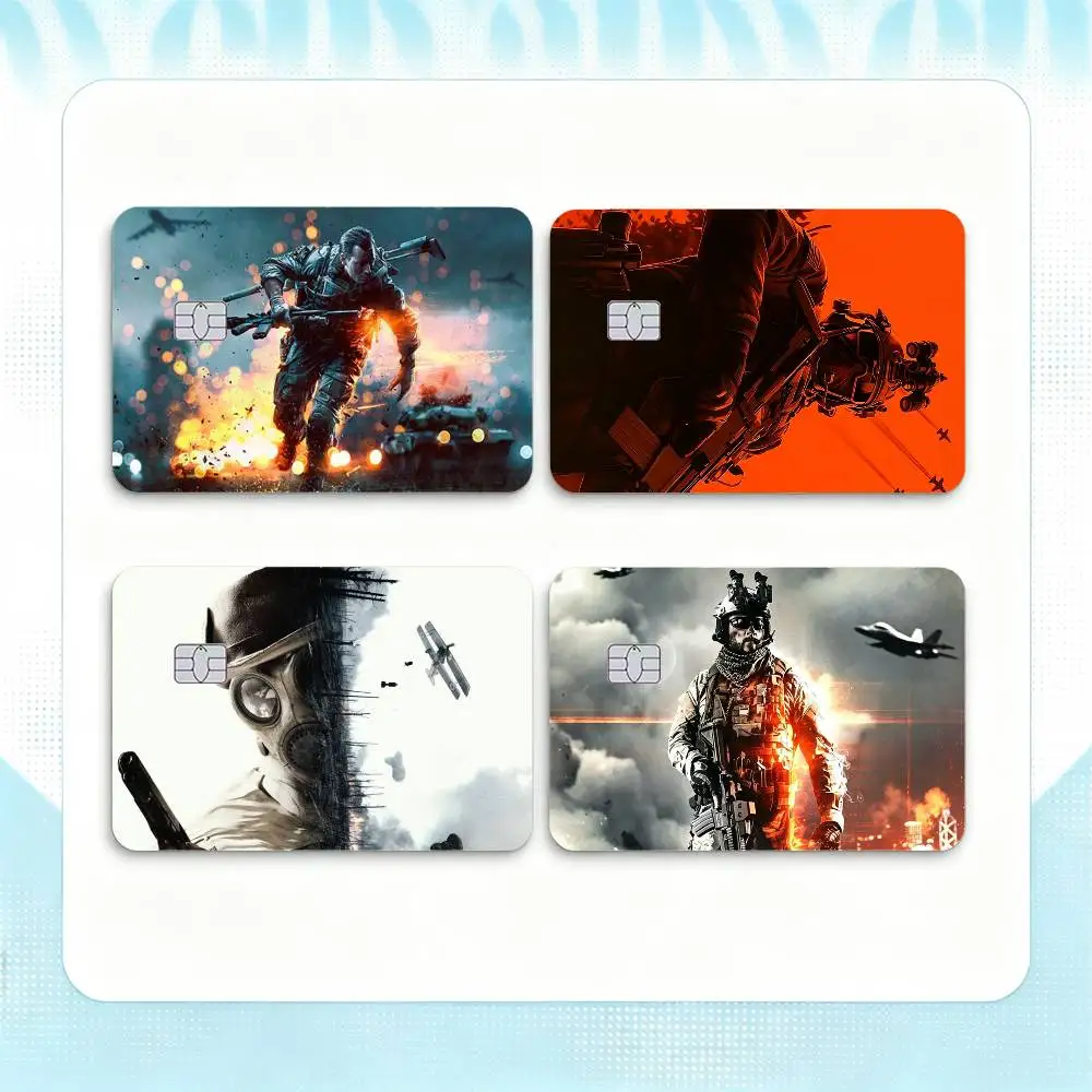 B-BattlefieldS 6 shooting  Credit Card HD Stickers Small Chip Waterproof Sticker Game Card Decal Gift