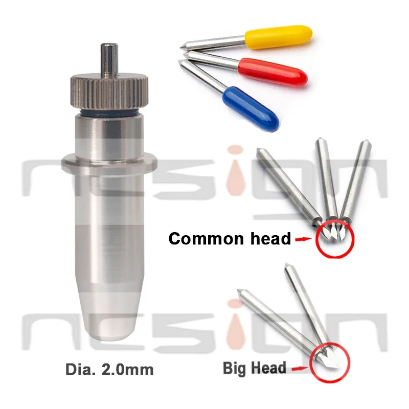 GCC Jaguar Roland Plotter Blade Holder + HQ Tungsten Steel Cutting Plotter Vinyl Cutter Big Head Deep Cut 30 45 60 Degree