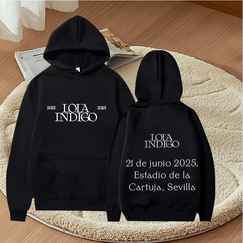

Singer Lola Tour Indigo 2025 Graphic hoodie men women fashion vintage Long sleeve Sweatshirt with print oversized hoodie unisex