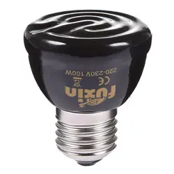 W 50W 75W 100W E27 Pet Heating Lamp Black Infrared Ceramic Emitter Heat Light Bulb Pet Brooder Chickens Reptile Lamp 220240V