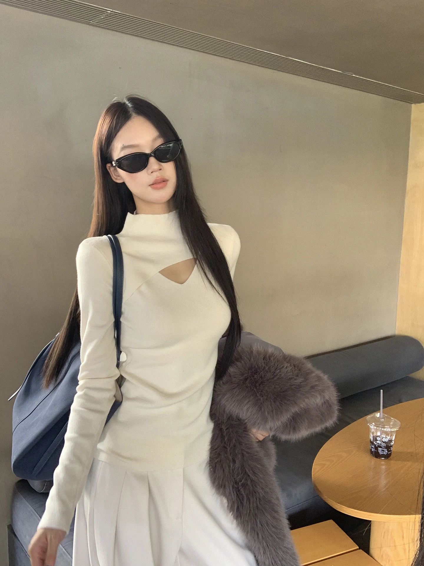 

Slim Fit Women's Sweater Autumn Winter Inner Wear Outerwear Lazy High-End Feeling Design Unique Knitted irt G Sle Commu...