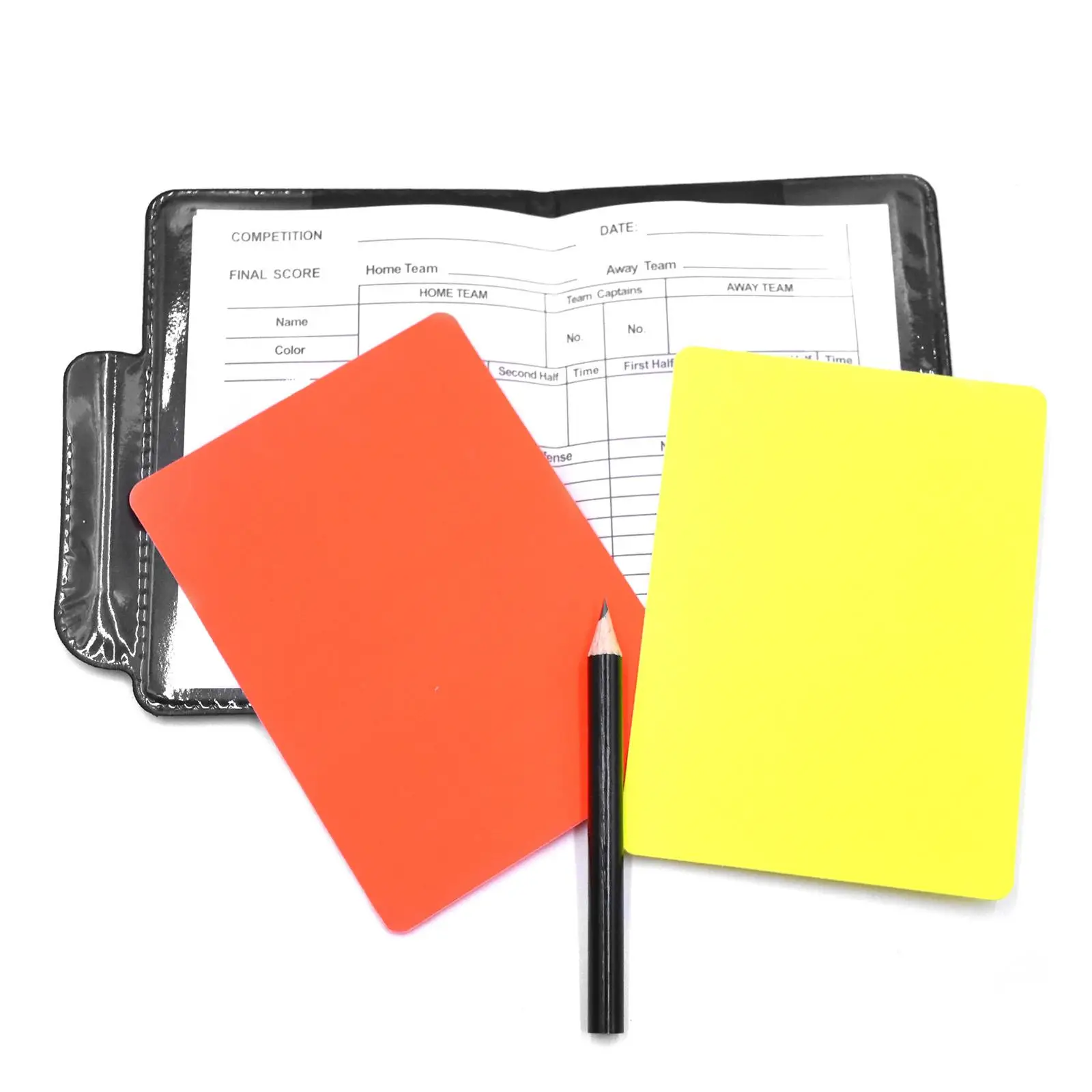 

Soccer Referee Card Set with Wallet Pencil and Referee Accessories for Football Basketball Competition