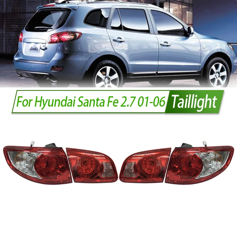 For Hyundai Santa Fe 2.7 01-06 Car Taillight Assembly OEM Style Rear Lamp with Turn Signal Reverse Light Direct Fit Replacement