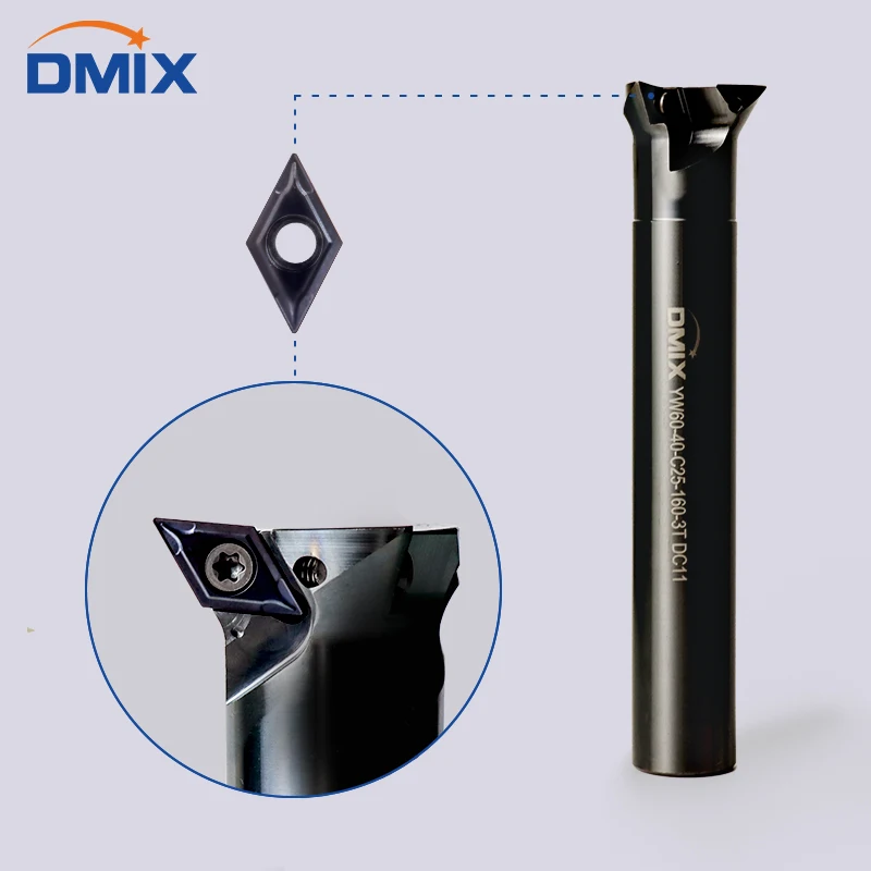 DMIX YW45 YW55 YW60 تتوافق قاطعة المطحنة أداة عرقوب T الحز مقبض مستقيم YW درجة الداخلية الخامس فتحة حامل مطحنة نهاية #5
