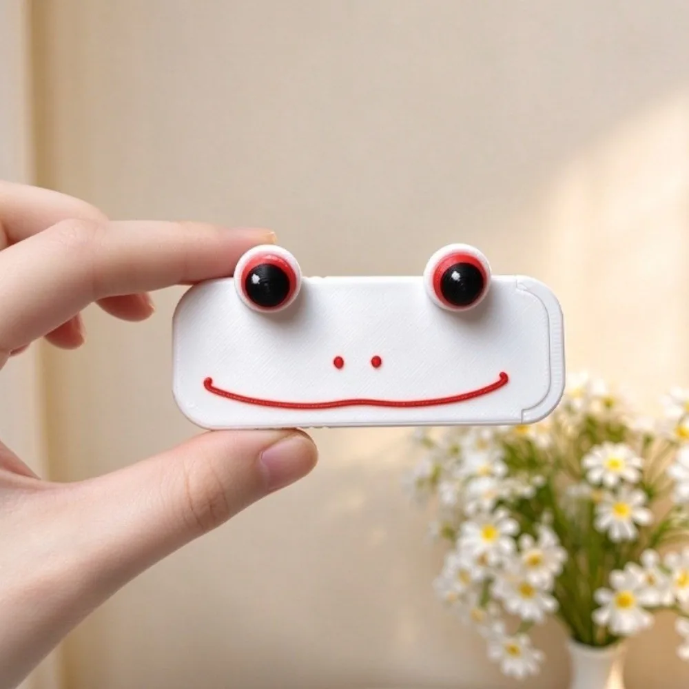 Frog Portable Floss Storage Box Refillable Sliding Lid Reusable Plastic Floss Container Dustproof Cover Pocket Size