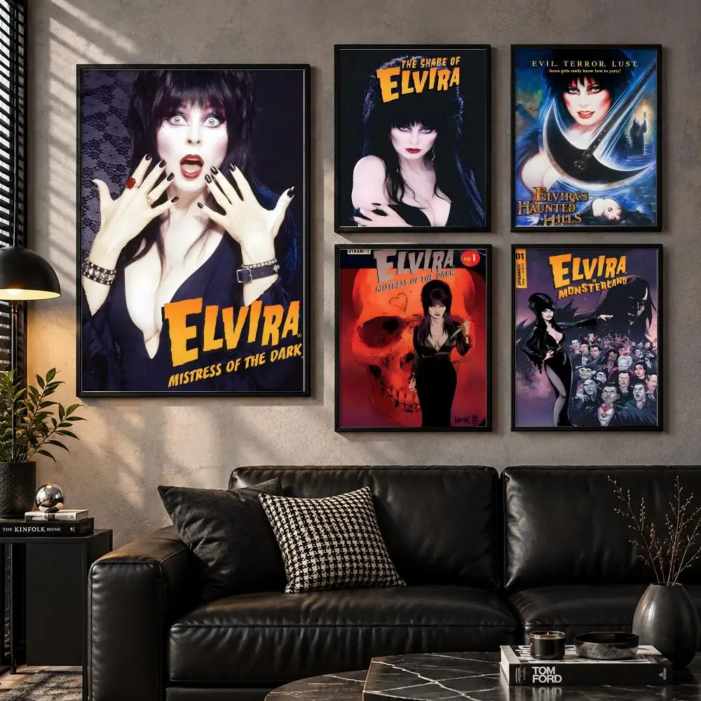 Elvira: Mistress of the Dark Gothic Horror Comedy Poster Self-Adhesive Unframed Fashion Wall Prints for Office & Home Decor