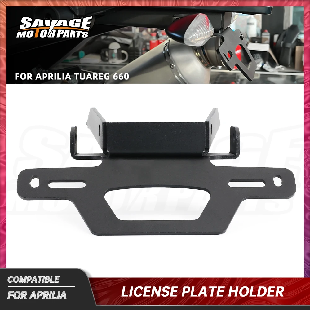 Number Plate Holder Frame For Aprilia Tuareg 660 2021-2024 Motorcycle Rear Tail Tidy Fender Eliminator License Plate Holder