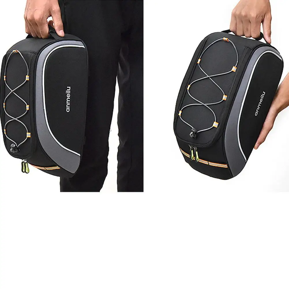 

Multifunctional Bike Backseat Bag Large Capacity Waterproof Durable Premium Material Mountain Bicycle Accessory Thick Baffle