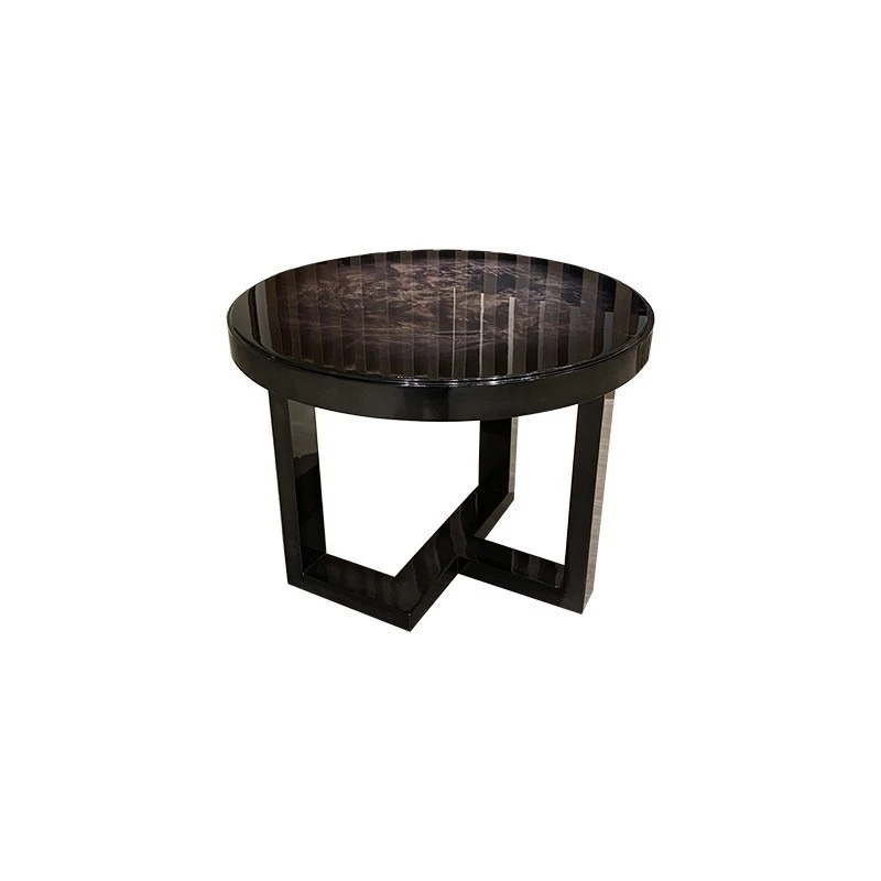 Modern coffee table sticker veneer solid wood edge small tea table simple