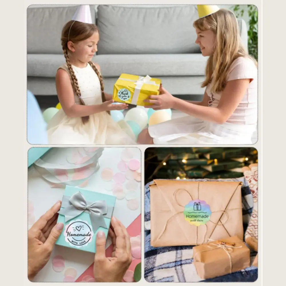 140 قطعة 50x50 ملليمتر الحرارية لفة التسمية المسيل للدموع مقاومة زهرة شكل مربع التسمية ملصق اللون التدرج ملصق مقاوم للماء لفة ورقة