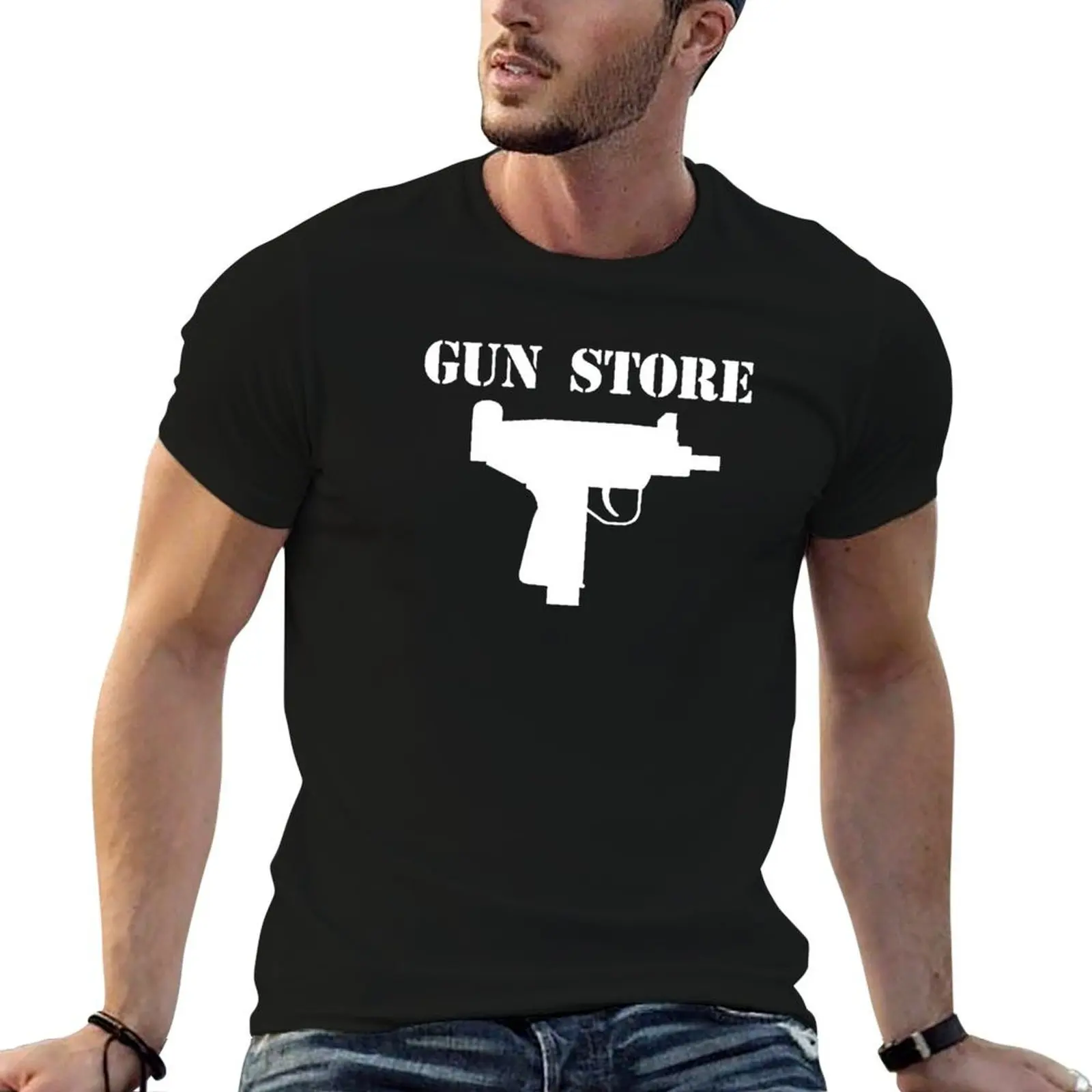 تي شيرت Gun Store، Mr. Ford، Frisky Dingo تي شيرت رجالي 100% قطن فاخر ماركة تي شيرت مطبوع حسب الطلب تي شيرت رجالي تي شيرت للرجال #1