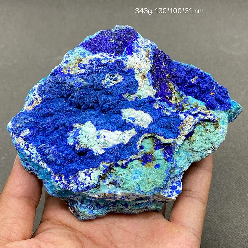 100% Natural Blue Azurite gibbsite malachite bead Mineral Specimen Healing Crystal Gem Home Decor Collectibles
