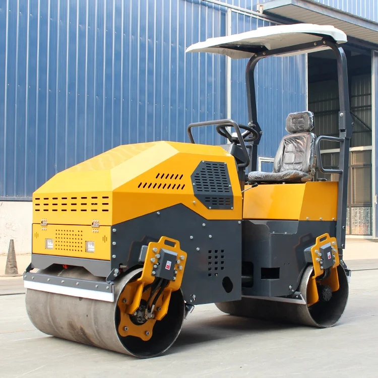 6.5 Ton Road Roller Heavy Duty Double Drum Vibratory Compactor With Vibration System For Maximum Density Asphalt Compaction