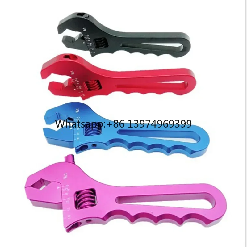Lightweight Aluminum 3AN-16AN Wrench Spanner Versatile Adjustable Hose Fitting Tool for Narrow Spaces New Condition Auto Parts