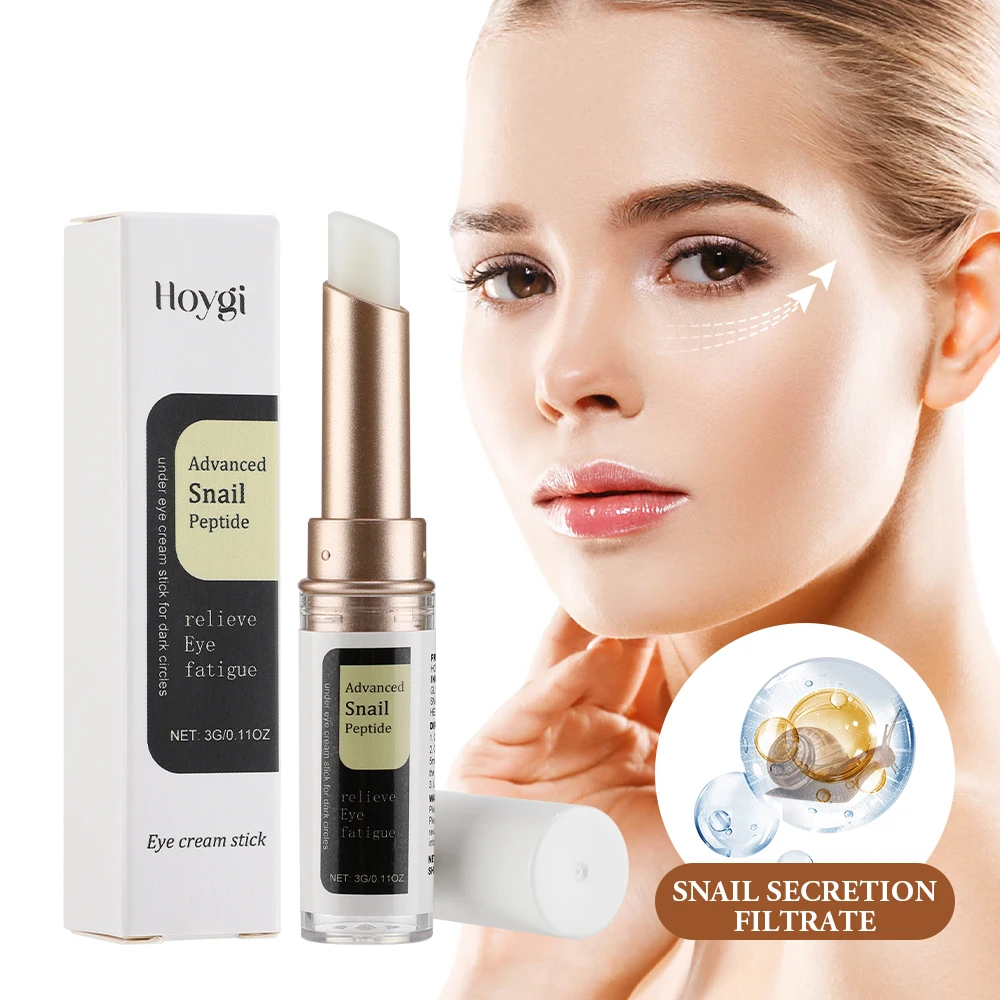 

Snail Peptide Eye Cream Stick Reduce Dark Circles Eye Bags Treatment Firming Eye Brightener Nourishing Moisturize Eye Cream