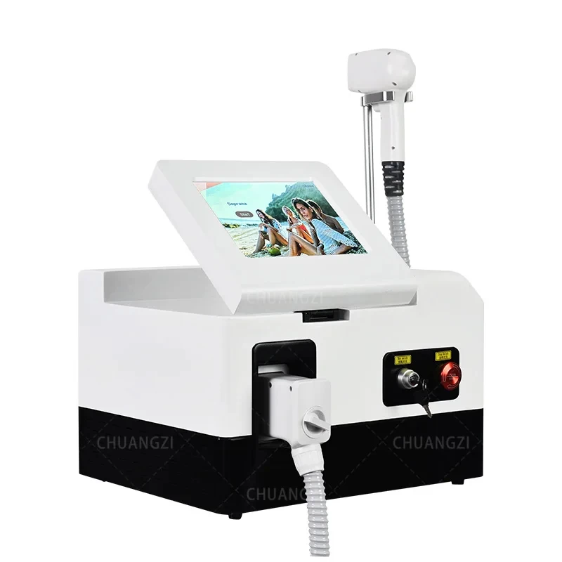 808 Diode Laser Hair Removal Machine Alexandrit Permanent Removal Cooling Head Painless Laser