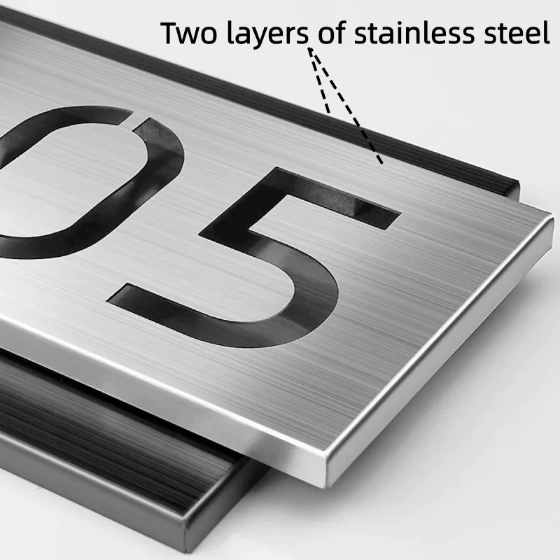 مخصص رقم المنزل الحديث تسجيل ثلاثية الأبعاد قطع الليزر لوحة الباب المعدني علامة الشارع رقم اللوحات مكتب الشقق فندق ديكور المنزل لوحة