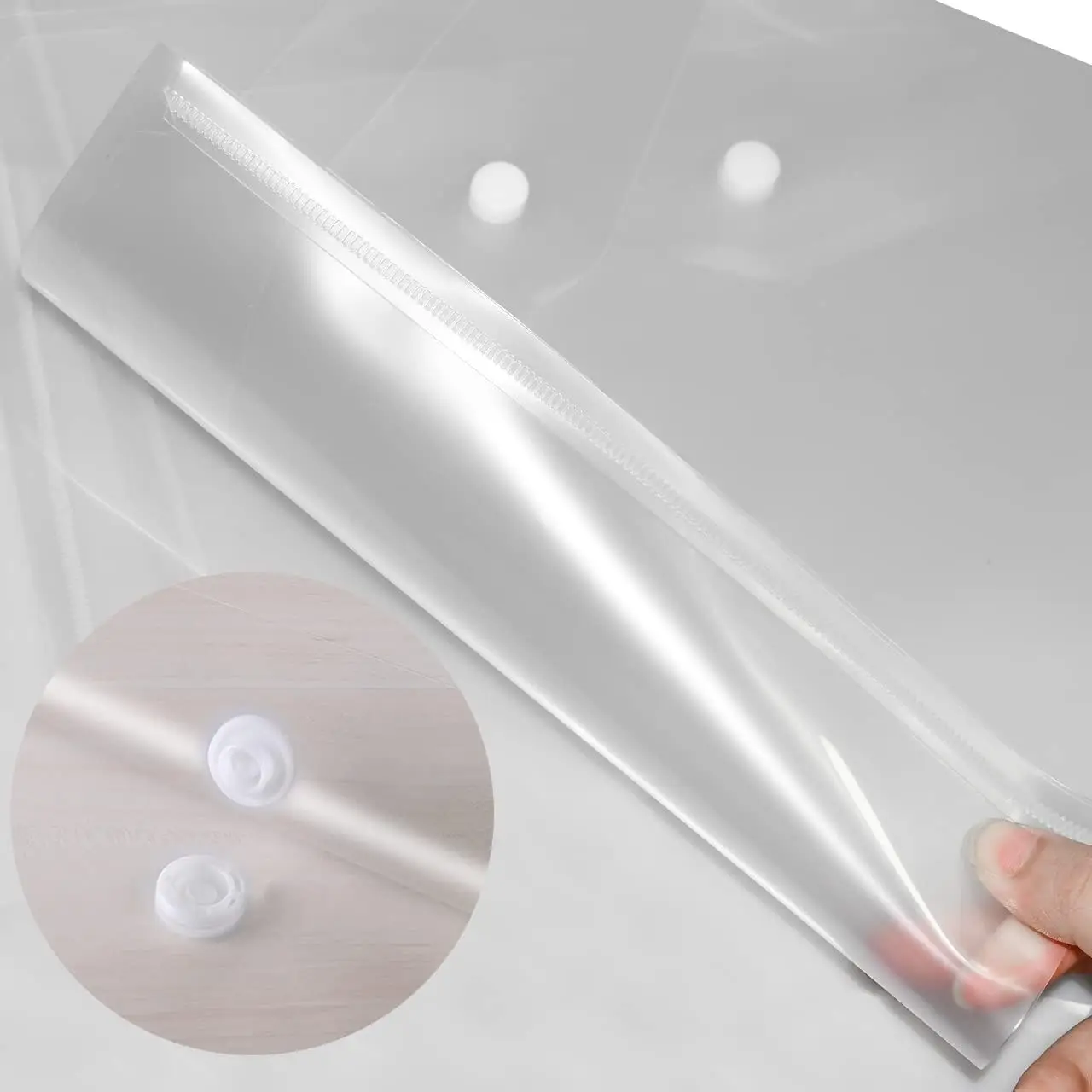 30pcs Plastic Envelopes, Clear Reusable Poly Envelope Waterproof File Folder with Snap Button, Us Letter/A4 Size image 6