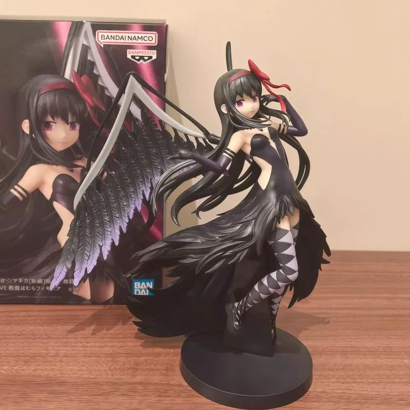 Bandai Namco Puella Magi Madoka Magica Figura de acción - Akemi Homura Muñeca coleccionable para niñas Regalo de cumpleaños Juguete Mercancía
