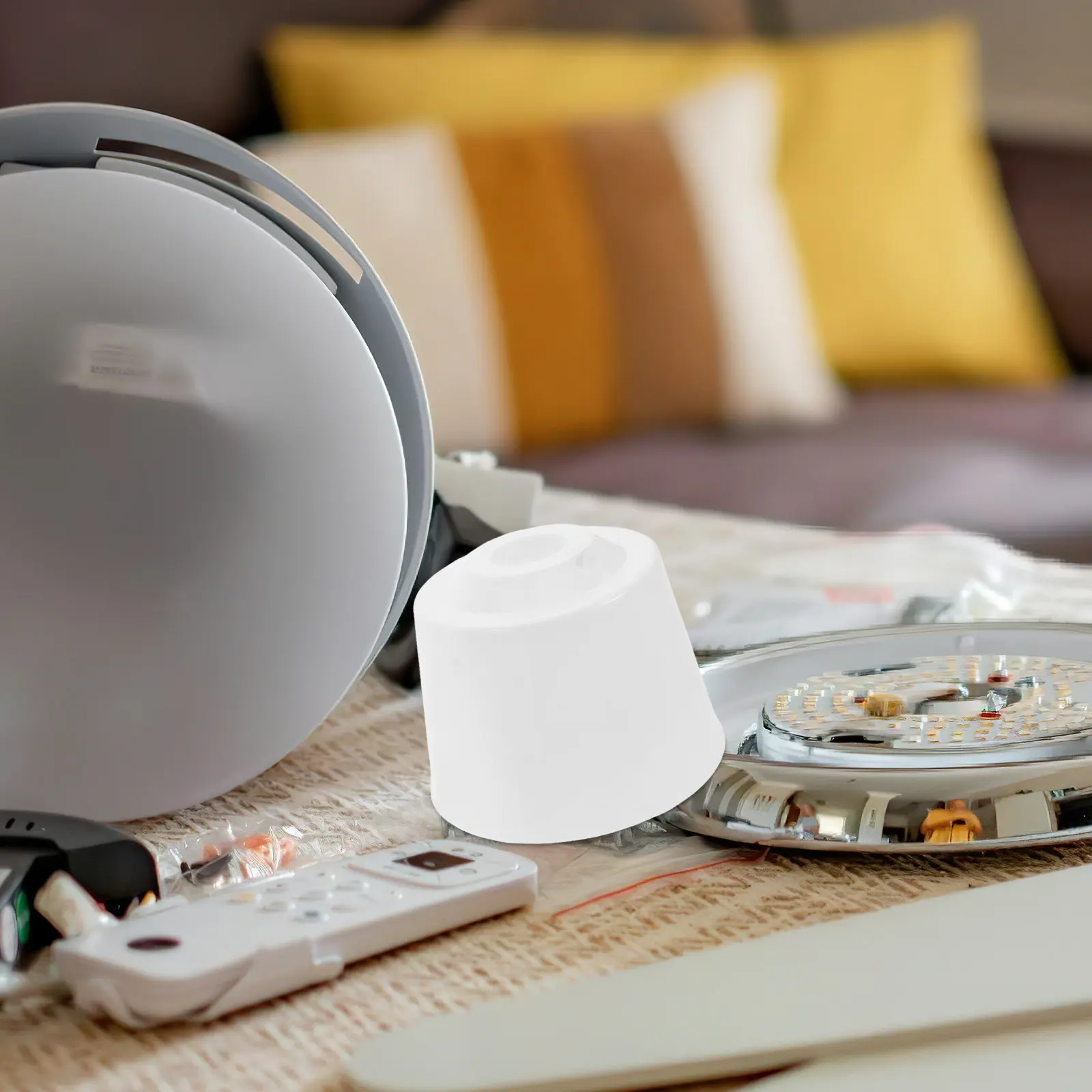 

2 шт. универсальные пластиковые защитные кожухи для потолочных вентиляторов, сменные детали для основания вентилятора, защита от мусора