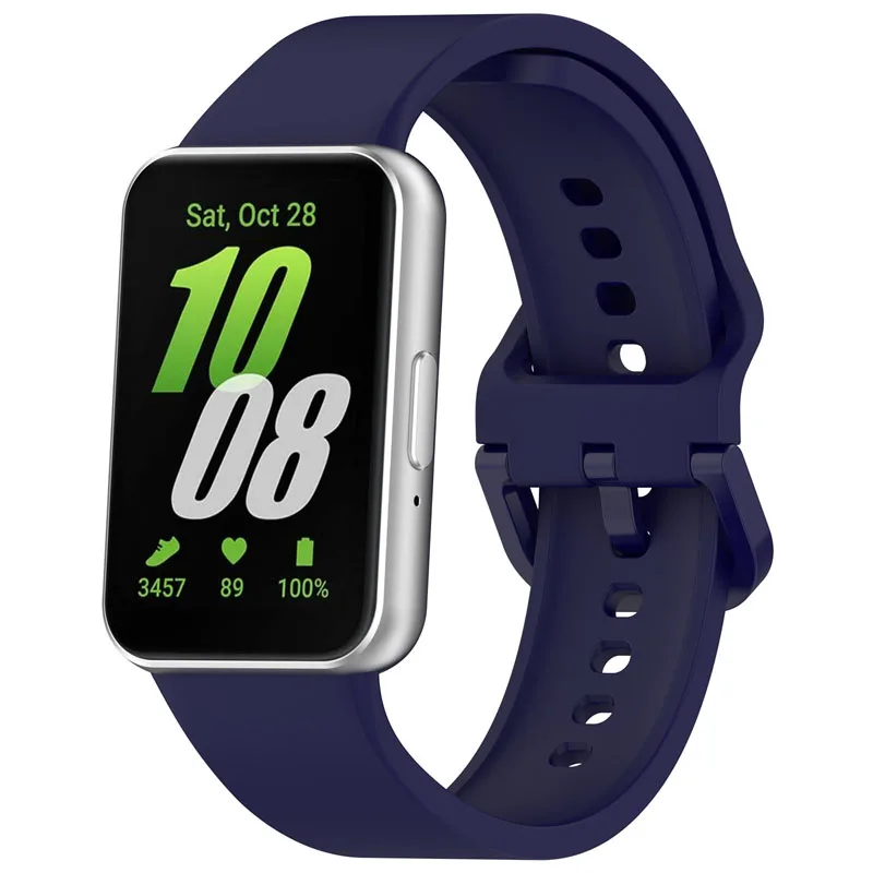Pulseira de silicone de substituição para Samsung Galaxy Watch Fit3 Fit 3 SM-R390 Smartwatch, pulseira macia de silicone.