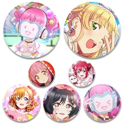 Anime Love Live! Brooch for Backpack Cartoon Figure Honoka Kousaka/Maki Nishikino Lapel Pins Badge Accessorie Clothes Decoration