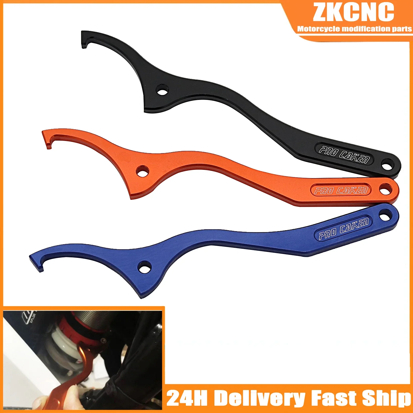 Motorcycle CNC Rear Damping Shock Spanner Wrench For KTM SX XC SXF XCW XCF EXC EXCF For Husqvarna FC FE TC TE 125-501cc Parts