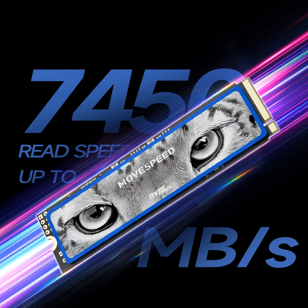 MOVESPEED-الداخلية الحالة الصلبة القرص الصلب لأجهزة الكمبيوتر المحمول ، سطح المكتب ، PS5 ، M2 SSD ، NVMe ، 7450 MBps ، PCIe 4.0x4 ، M.2 2280 ، 4 تيرا بايت ، 2 تيرا بايت ، 1 تيرا بايت