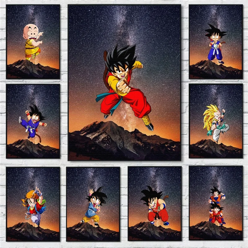 

Bandai Wall Artwork Dragon Ball Canvas Anime Pictures Vegeta IV Painting Goku Print Poster Super Saiyan Vintage Home Decoration