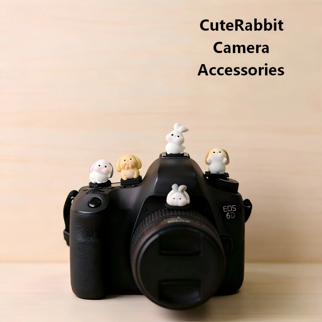 Cute Rabbit  Hot Shoe Cover for Leica Q2 Fuji X100V X-T5 Sony ZV-1 Canon EOS R5 Nikon Z5 Camera Accessories