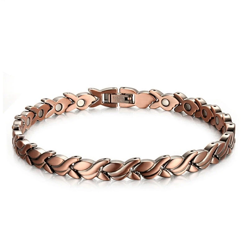 Red Copper Magnetic Hummingbird Cuff Bracelet for Women, Tarnish Resistant Hypoallergenic Energy Balance Wellness Jewelry Gift