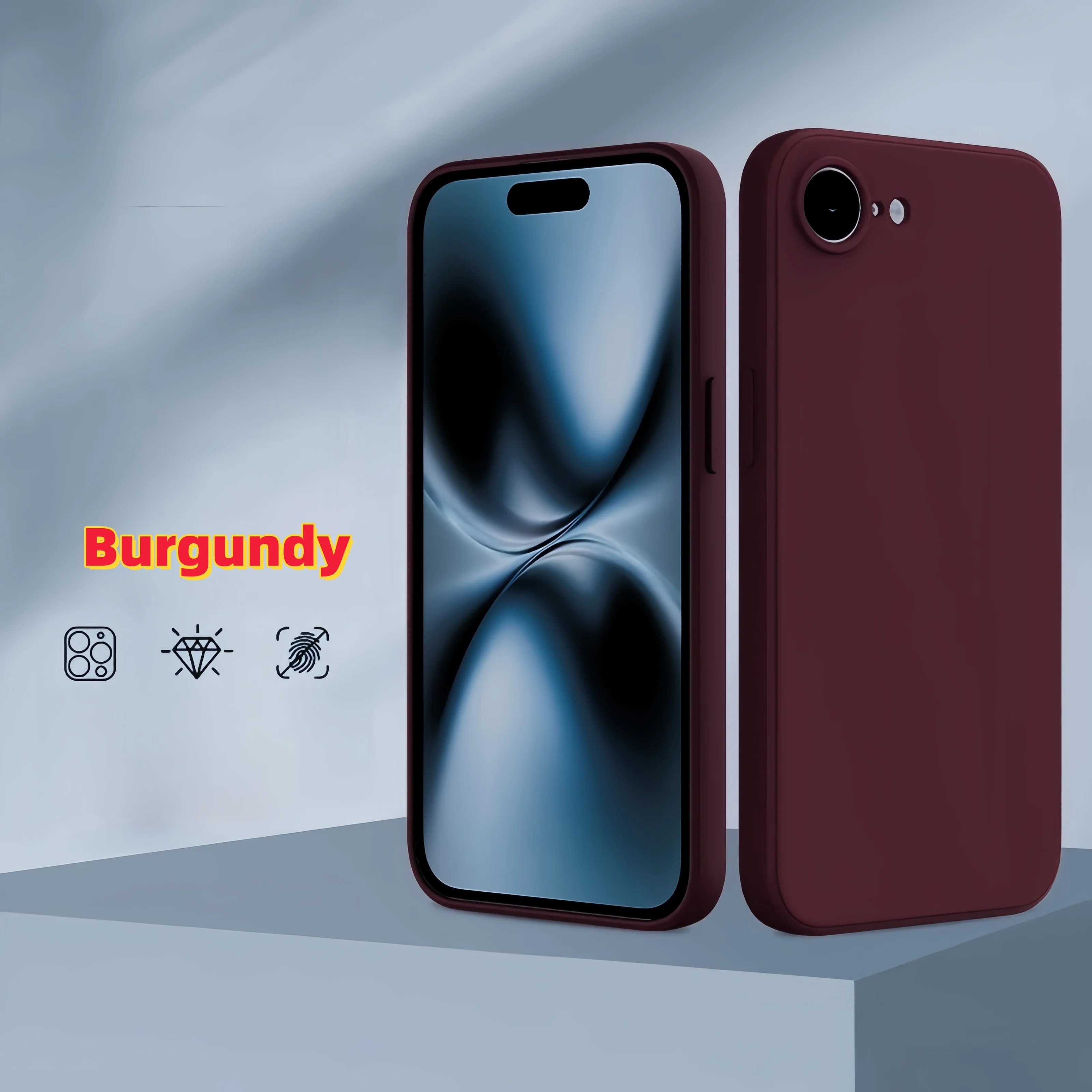 Modische Einfarbige Stoßfeste Schutzhülle aus Flüssigsilikon für iPhone 17e/16e/SE2022/SE2020/8/7/8+/7+/Xs Max/XR/XS/X – Detail 8