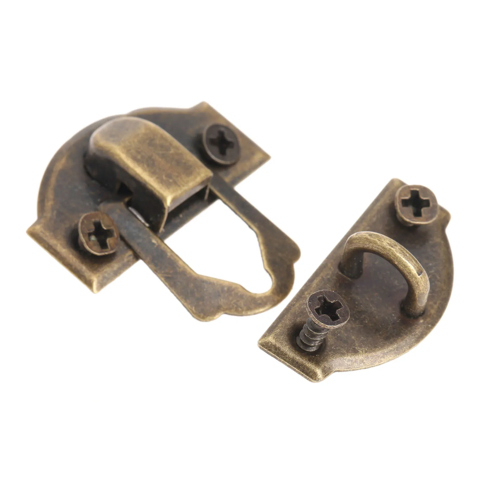 

12Pcs Antique Metal Lock Wooden Jewelry Box Decorative Home Furniture Buckle Clasp Lock W/Screw Box Buckle Hardware Accessories