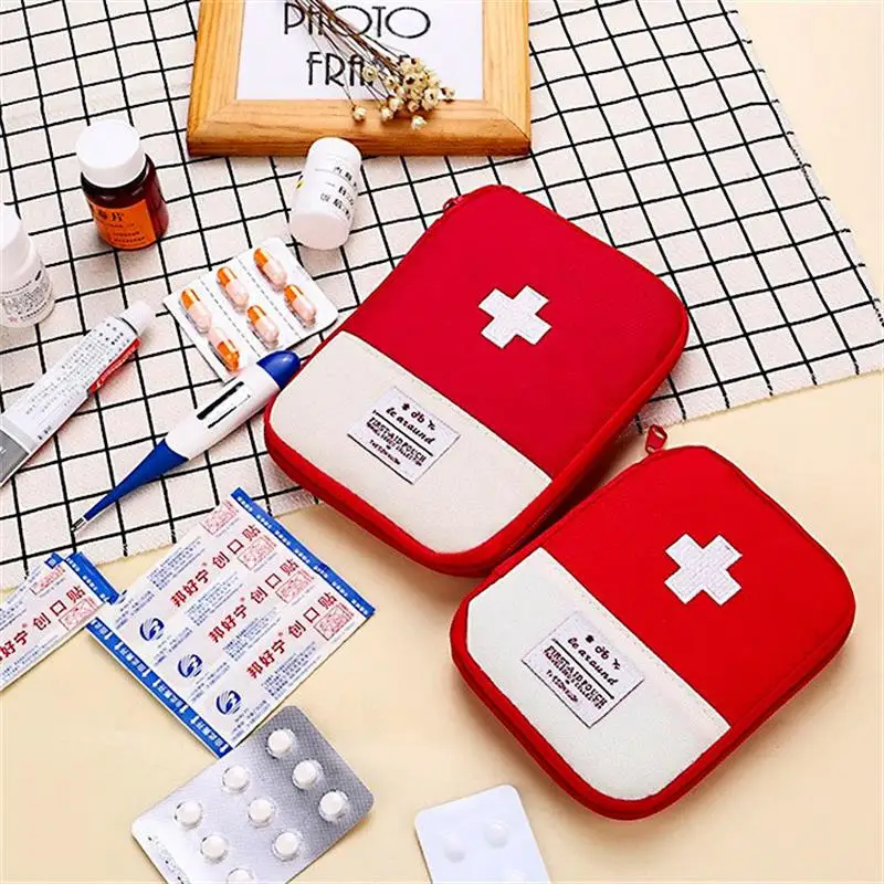 Cute Mini Portable Medicine Bag First Aid Kit Medical Emergency Kits Organizer Outdoor Household Medicine Pill Storage Bag