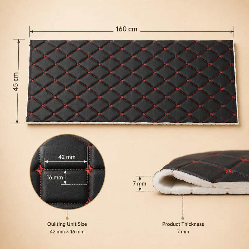40x160cmスポンジ中間層フェイクレザー生地キルティング - Home.Textiles Cushion のレビューと価格