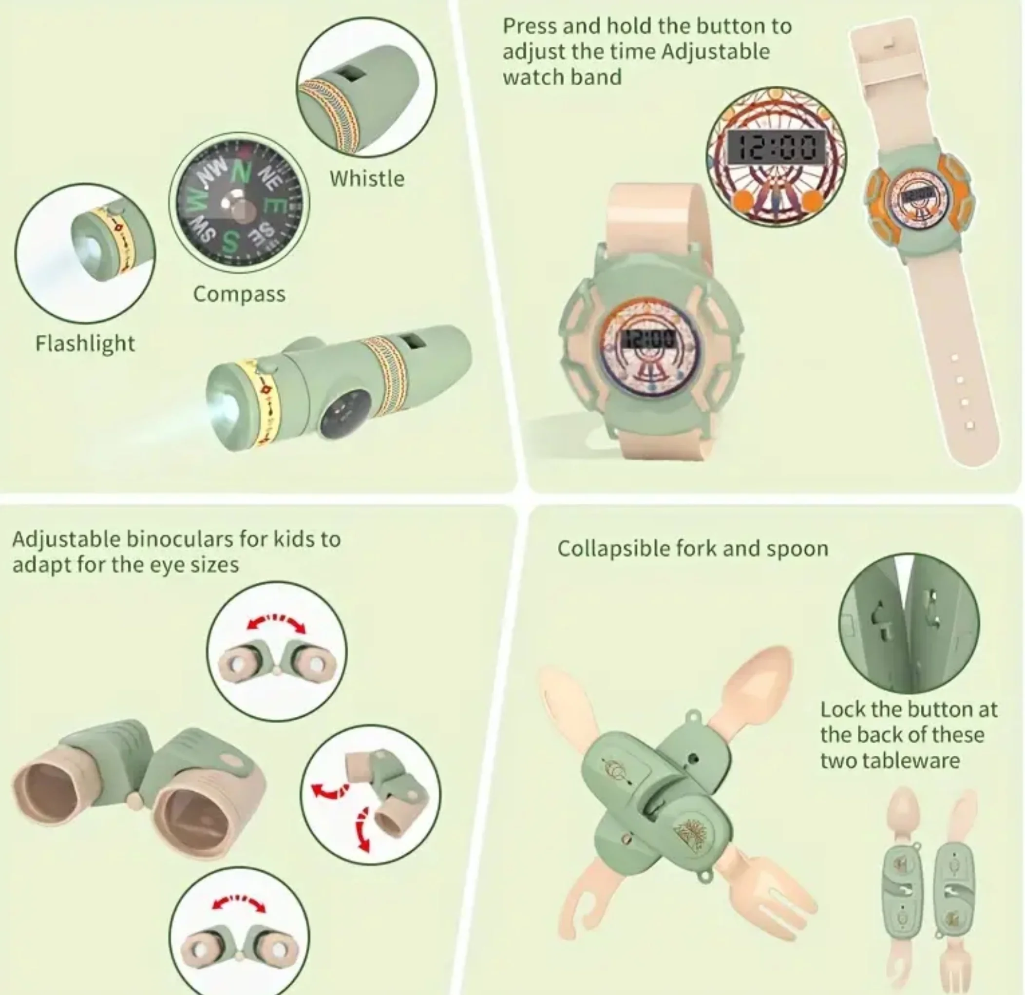 Ensemble d'aventure en plein air immersif pour enfants, tente de camping en boîte exquise + ensemble de piège à feu de camp, base secrète intérieure en matériau Abs résiste en quelques secondes, plaisir de style de cam