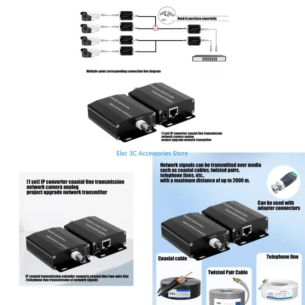 Y51A Metal Transmission For Analogs CCTV To Digital System Migration