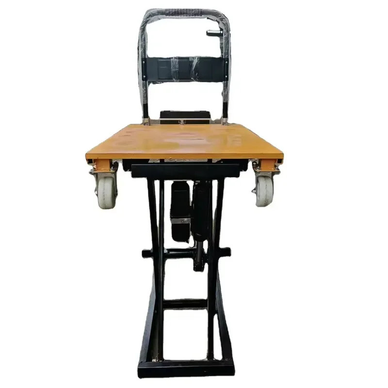 Heavy-duty manual scissor lift trolley 300kg, hydraulically stable lift trolley, suitable for industrial use in factories