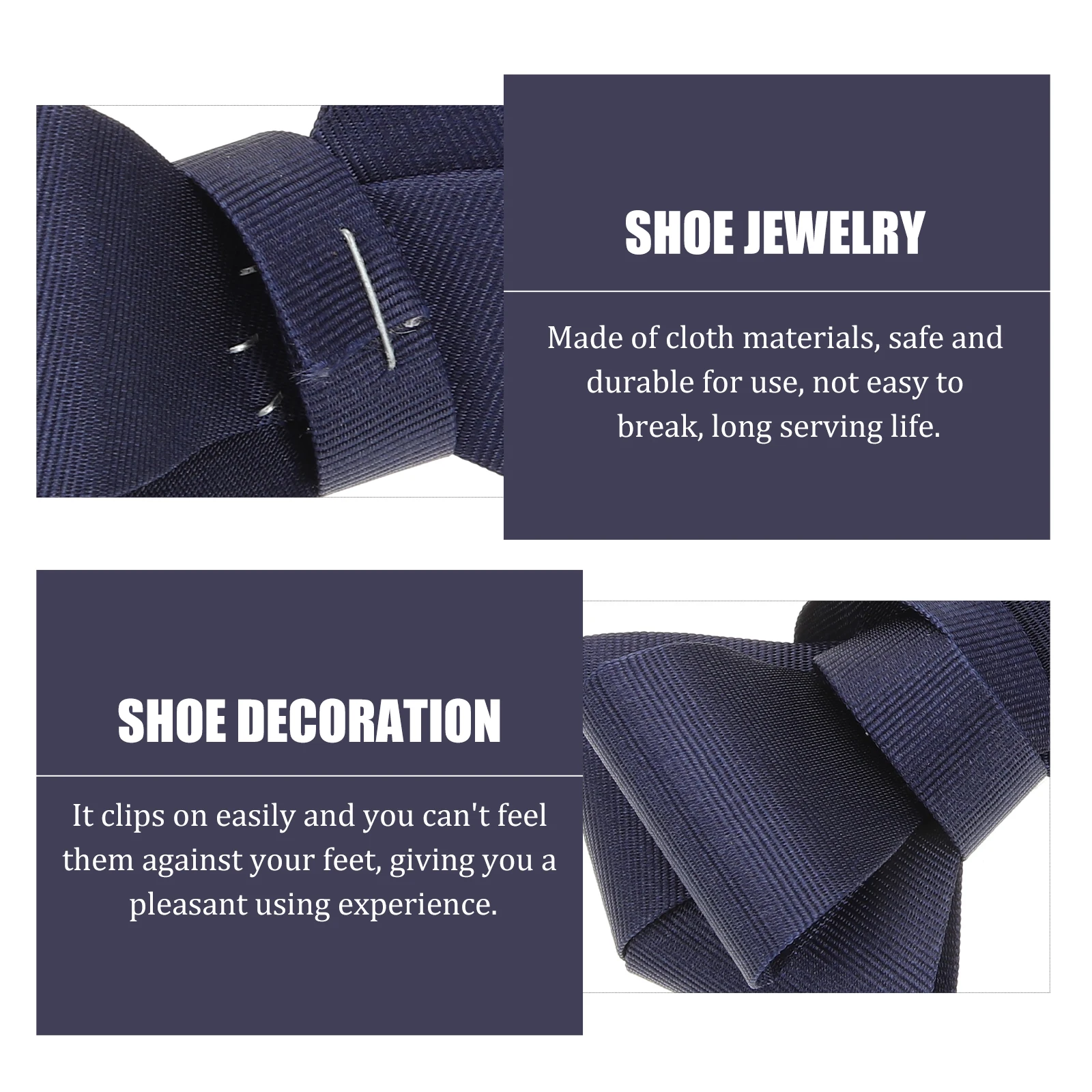 

1pcs Bow Shoe Clips Classic Ribbed Fabric Women Blue Decorative Accessories High Heels Flat Wedding Party Shoe Jewelry