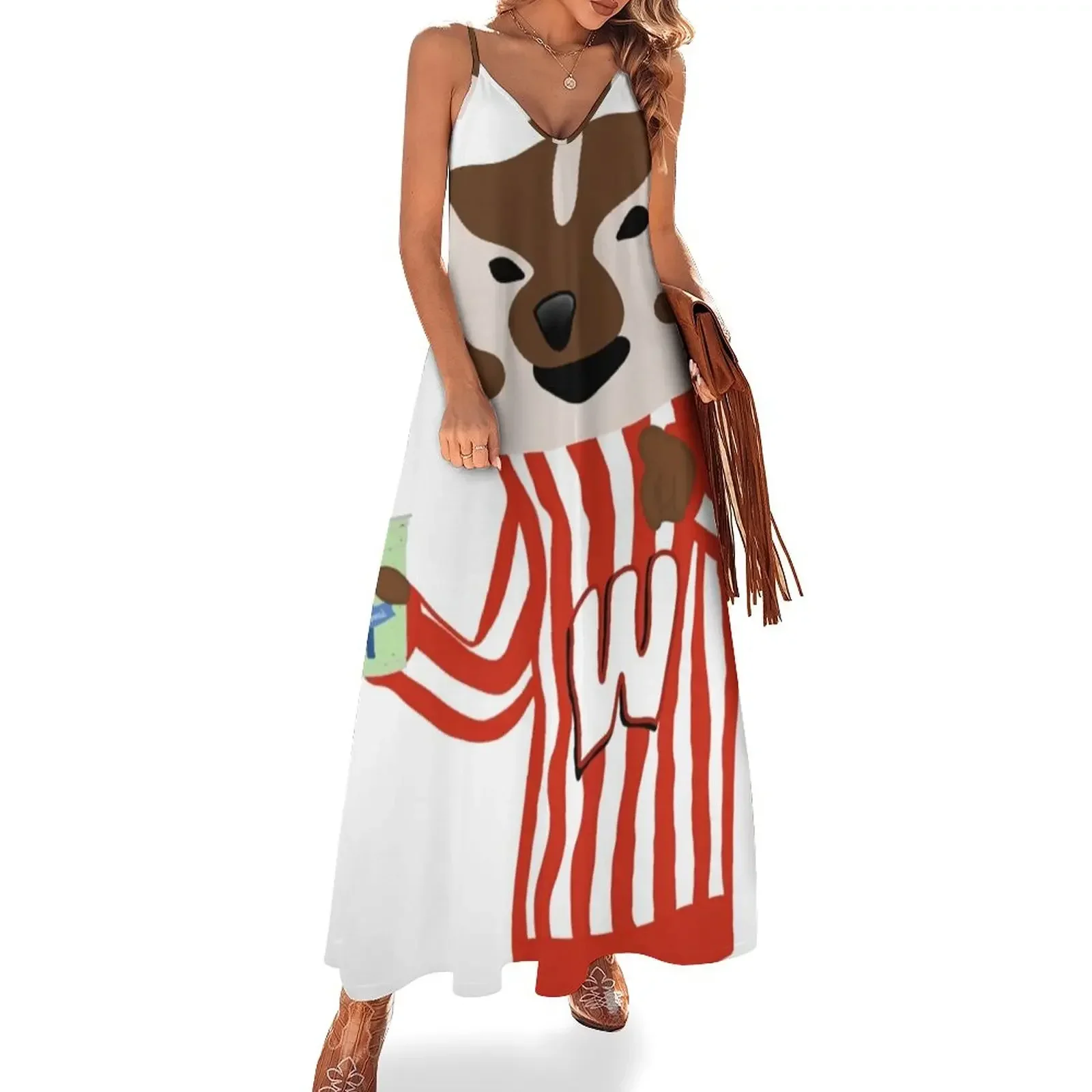 

Bucky Badger & Culvers Sleeveless Dress women's clothing trend 2024 summer dresses for women 2024 Female dress Dress