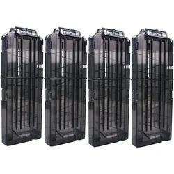 Bullet Clips 1/4 Pack 12 Darts Quick Reload Clips Magazine Clips for Nerf N-Strike Elite Blaster (Black)