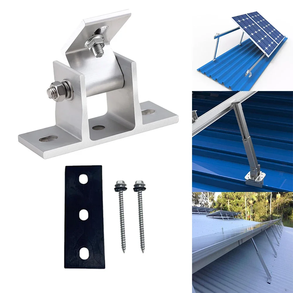 Adjustable Solar Panel Mounting Bracket Clamp Photovoltaic End Clamp Bracket For Solar Panel System Roof Mounting Accessories