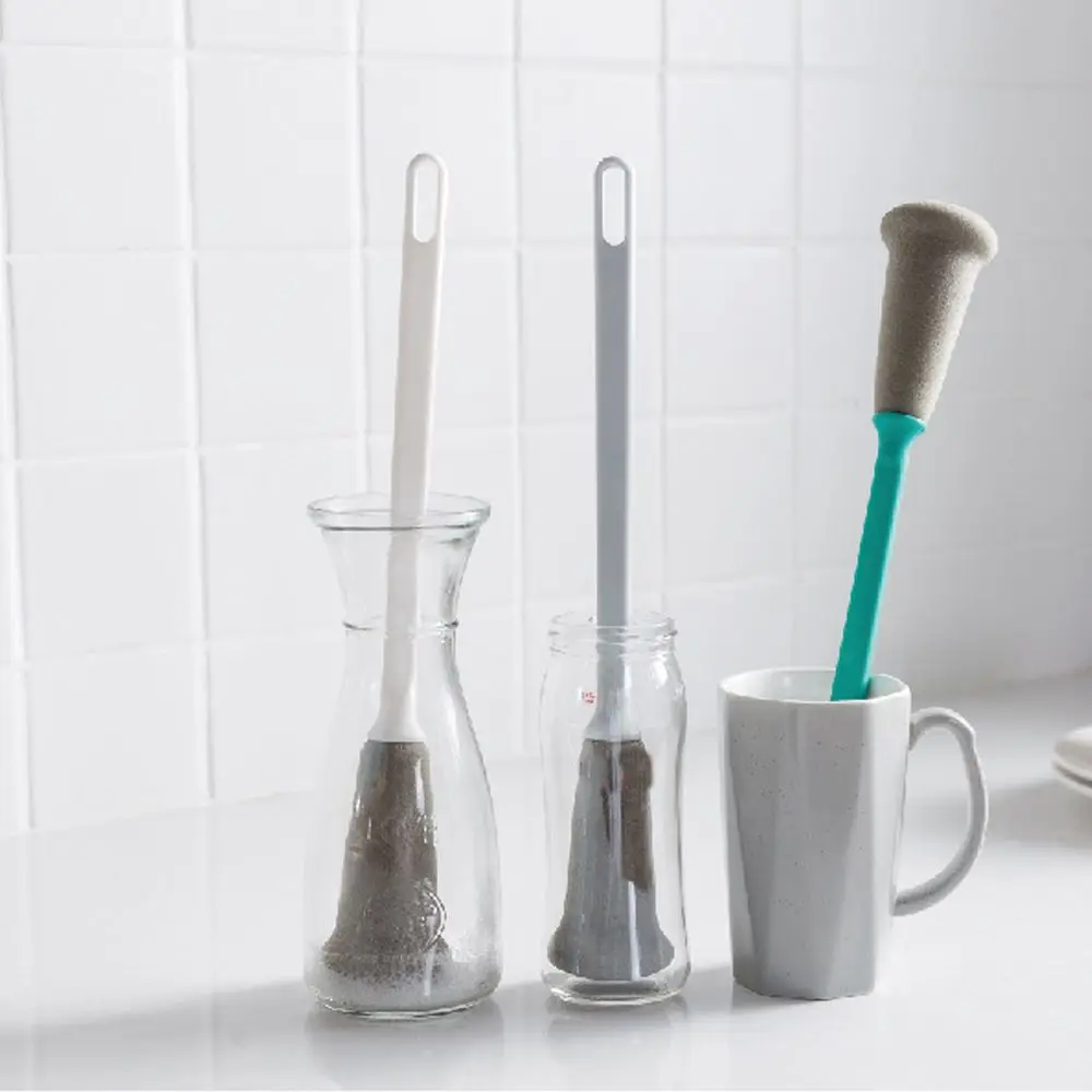 Long Handle Sponge Cup Brush Thermal Cup Scrubber Glass Bottle Clean Tools Drink Wineglass Glass Cup Cleaning Brush view 2