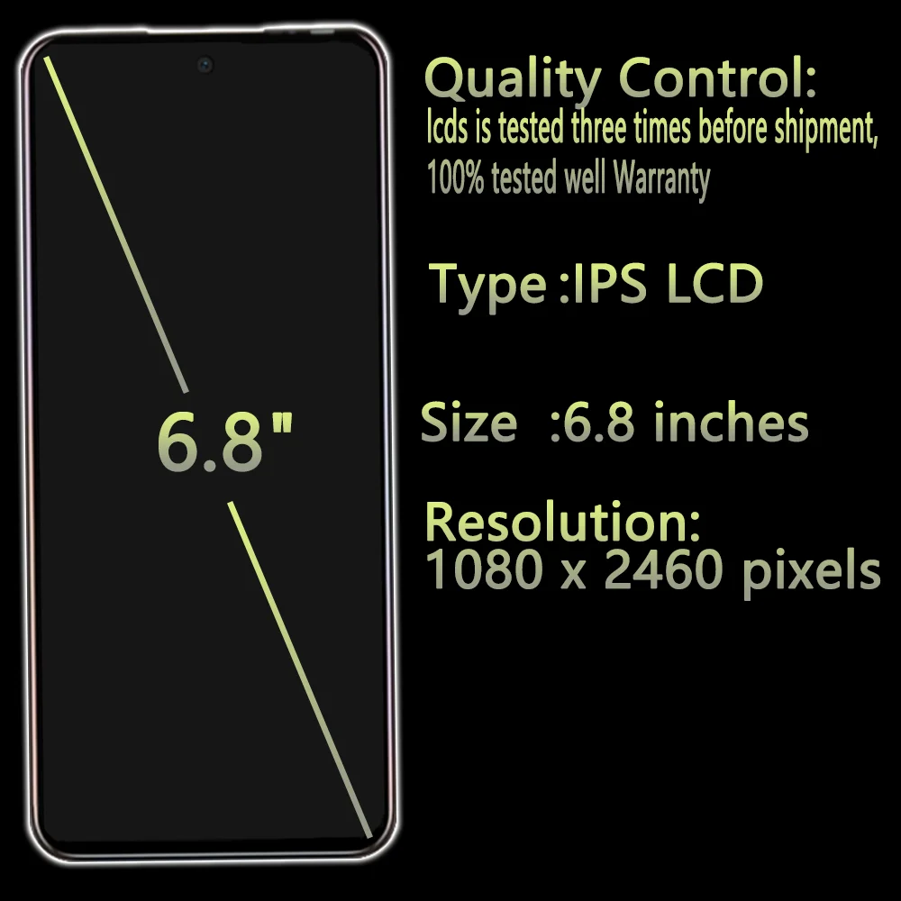 Mobile Phone Lcds For Infinix Hot 30 Lcd Display Touch Screen Digitizer Panel Assembly  X6831 Screen Replacement