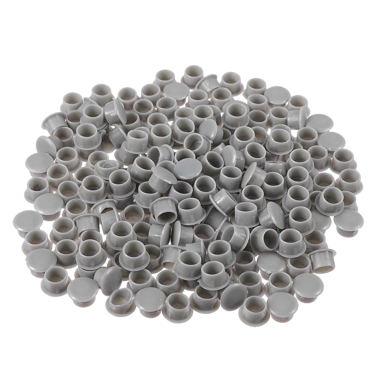 

200pcs Hole Plugs Screw Covers Grey Hinge Caps 5mm Furniture Plastic Hole Plugs Kitchen Cupboards Easy Installation
